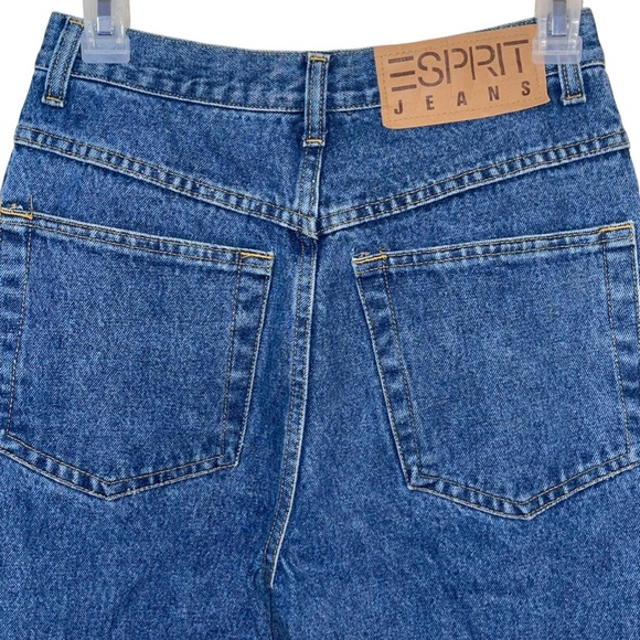 Vintage Esprit Mom Jeans High Waist 100% Medium Wash Size 11 26 Waist 31 Inseam - Picture 3 of 8